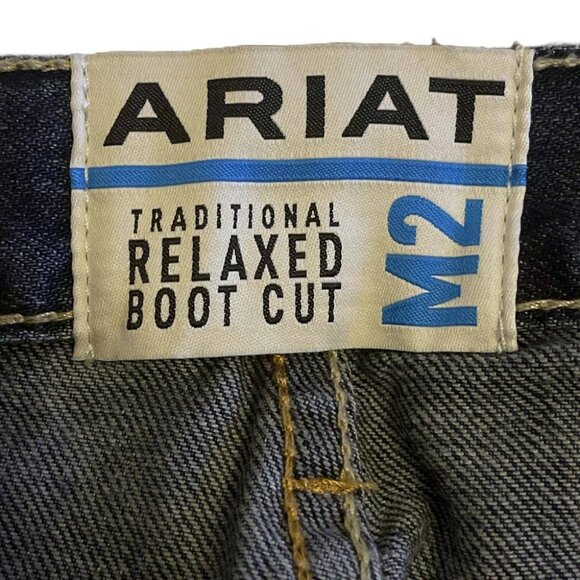 Ariat Mens M2 Traditional Relaxed Bootcut Bradford Dark Wash Jeans 32 x 36 NWT - Picture 8 of 9